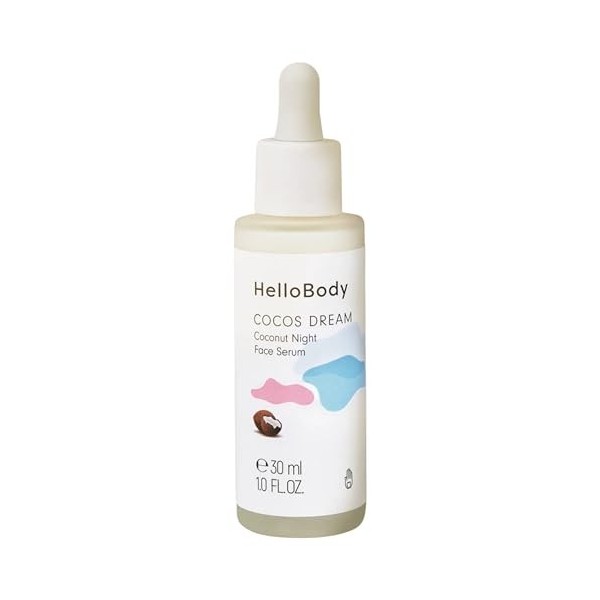 HelloBody Cocos Dream Sérum de Nuit Régénérant – Serum Visage – Vegan et à 99,7% dingrédients dorigine naturelle – Ta sérum