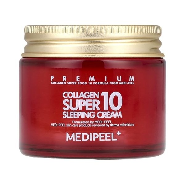 MEDI-PEEL - [] Crème de sommeil Collagen 10 70 ml | Crème au collagène | Crème de sommeil | Crème hydratante | Crème apaisant