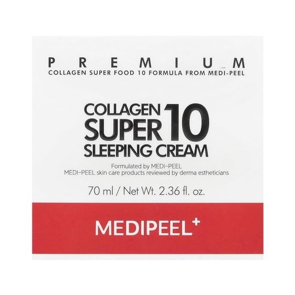 MEDI-PEEL - [] Crème de sommeil Collagen 10 70 ml | Crème au collagène | Crème de sommeil | Crème hydratante | Crème apaisant