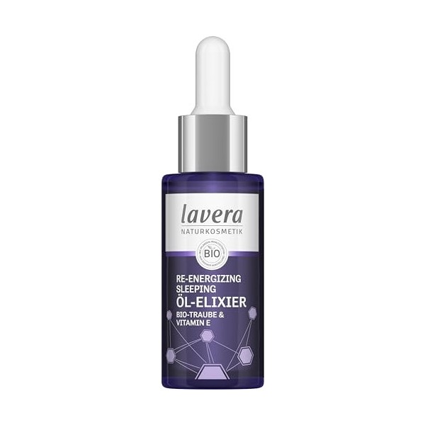 lavera Re-Energizing Élixir dhuile de sommeil - Renouvellement cellulaire naturel - Revitalise le teint de la peau - Hydrata ...