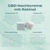 Naturecan CBD Crème de nuit au rétinol, répare et régénère la peau, enrichie en CBD et antioxydants, végétalien et sans OGM, 