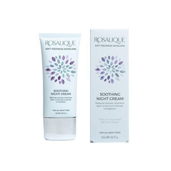Rosalique Crème de nuit apaisante 50 ml : Ultimate Calm for Sensitive Skin – Cliniquement prouvée IBR-CalmDeAge®, α-bisabolol