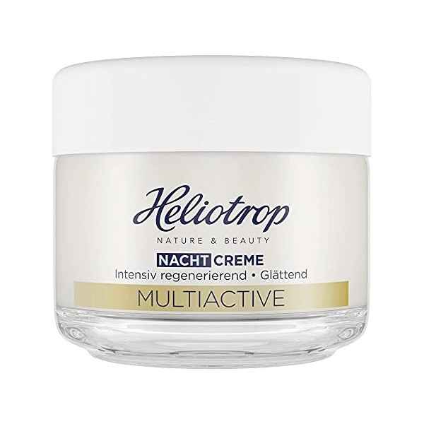 Heliotrop Soin de nuit pour peaux matures et exigeantes, soin du visage avec extrait de ginkgo, huile de noix de macadamia et