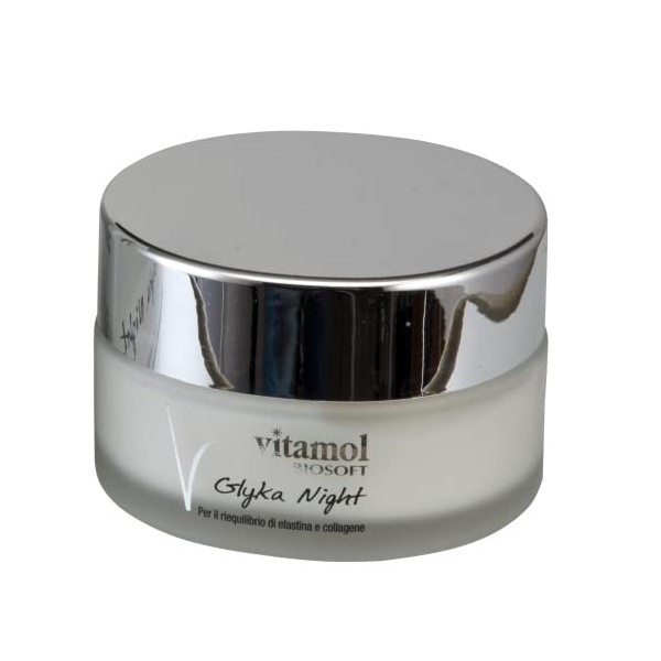 Vitamol Biosoft Crème Visage Nuit Glyka Nuit - Antiglycation Antiage Antirides 50 ml. Peau normale ou sèche