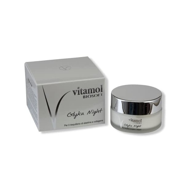 Vitamol Biosoft Crème Visage Nuit Glyka Nuit - Antiglycation Antiage Antirides 50 ml. Peau normale ou sèche