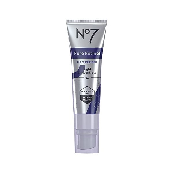 No7 Advanced Retinol Complex Night Concentrate – Sérum au rétinol à libération lente + Peptide Matrixyl 3000+ Concentré de ré