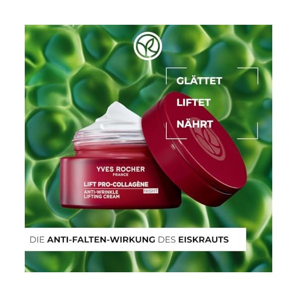 Yves Rocher LIFT Pro-COLLAGÈNE Crème de nuit raffermissante anti-rides pour le visage Formule innovante avec collagène et aci