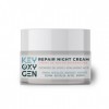 KEYOXYGEN Repair Night Cream Crème de nuit régénérante et anti-âge pour le visage avec acide hyaluronique, peroxibiokey et AO