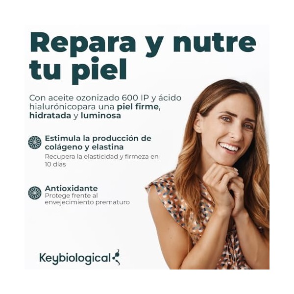 KEYOXYGEN Repair Night Cream Crème de nuit régénérante et anti-âge pour le visage avec acide hyaluronique, peroxibiokey et AO