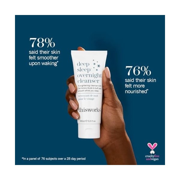 This Works Deep Sleep Overnight Cleanser, 100 ml – Nettoyant éclaircissant pour le visage infusé avec un parfum fonctionnel d