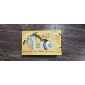 Saturday Skin Ensemble de soins de la peau 3 pièces – Masque de sommeil Yuzu à la vitamine C, toner brillant et crème pour le