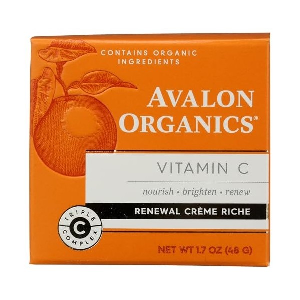 Avalon Organics Crème riche en vitamine C Renouvellement 48 g