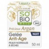 Crème Gelée Anti-Âge Nuit Précieux Argan Bio SOBIO ETIC - Le pot de 40 mL