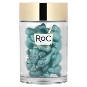 Multi Correxion, Hydrate + Plump, Night Serum Capsules, Fragrance-Free, 30 Biodegradable Capsules, RoC Y