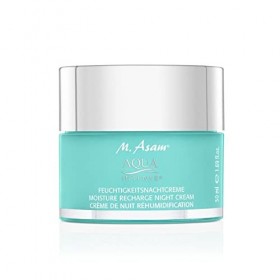 M. Asam AQUA INTENSE Crème de nuit 50ml , Crème de nuit hydratante à lacide hyaluronique, vegan