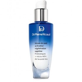 Dr Pierre Ricaud Sérum de Nuit Activateur Régénération Suprême - Sérum pour le Visage aux Probiotiques et Micro-ARN de Lavand...