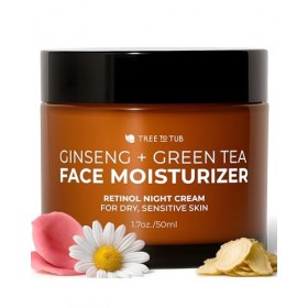 Tree To Tub Hydratant anti-âge au rétinol pour peaux sèches et sensibles – Hydratant visage à lacide hyaluronique anti-rides