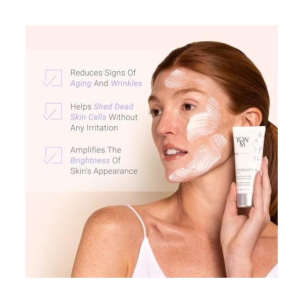 Yon-Ka Glyconight 10% Masque – Masque Peeling de Nuit à l’Acide Glycolique – Anti-Âge, Éclat et Renouvellement Cutané – Formu...