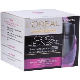 LOréal - Soin Récupérateur Nuit Anti-Rides Rajeunissant - Code Jeunesse - 50 ml