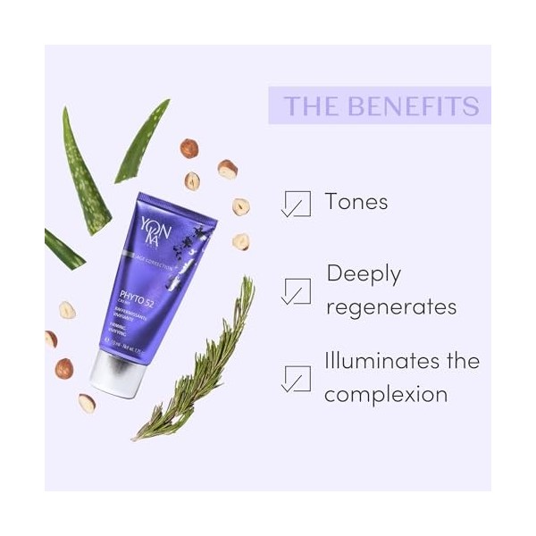 Yonka - PHYTO 52 Crème de Nuit - Routine du Coucher - Raffermit et Tonifie - Peau Plus Ferme et Éclatante - Hydrate et Régénè