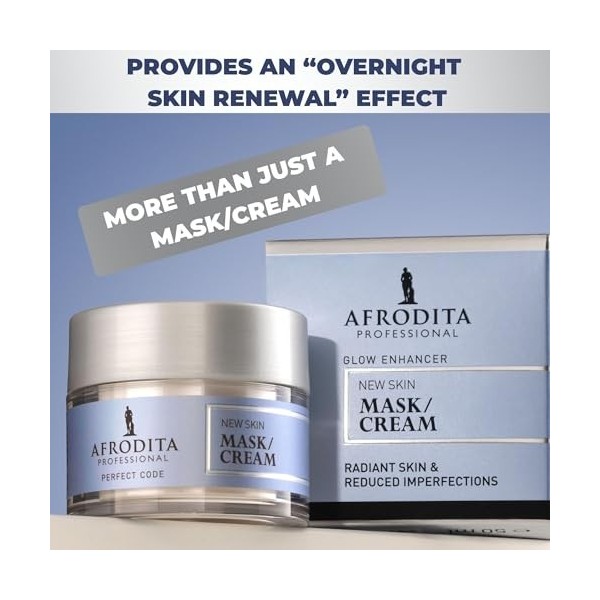 Afrodita Professional Overnight Masque visage & crème de nuit 50 ml – Masque enzyme Glow pour une peau plus douce, un teint p