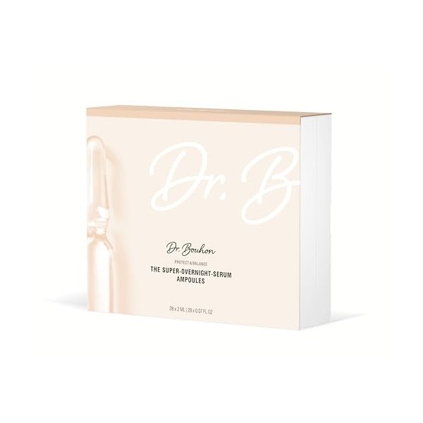 Dr. Bouhon - The Super Overnight Sérum Ampoules 28 x 2 ml - Soin de nuit à lacide oligo-hyaluronique et aux phytoestrogène