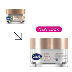 Cetaphil Healthy Renew Crème de nuit raffermissante pour le visage avec peptides, alternative au rétinol pour peaux sensibles