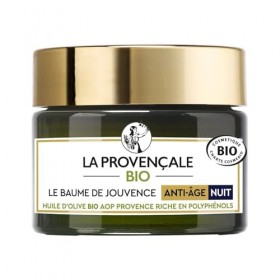 Baume Jouvence Anti-Âge Visage Nuit Bio LA PROVENCALE BIO - Le pot de 50ml Lot De 2 - Par Lot