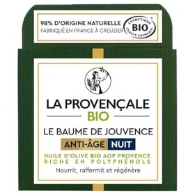 LA PROVENCALE BIO - Crème De Nuit Bio à lHuile DOlive Vierge 50 ml - Soin Visage Régénérant et Hydratant pour une Peau Douc