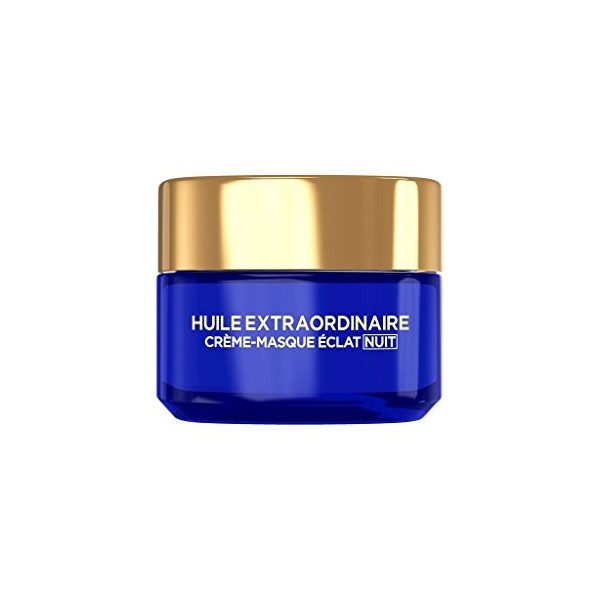 LOréal Paris Huile Extraordinaire Crème Masque de Nuit Eclat 50 ml Crème Jour et Nuit