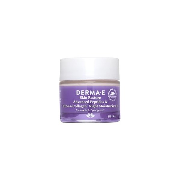 Advanced Peptides and Flora-Collagen Night Moisturizer by Derma-E for Unisex - 2 oz Moisturizer Crème Jour et Nuit