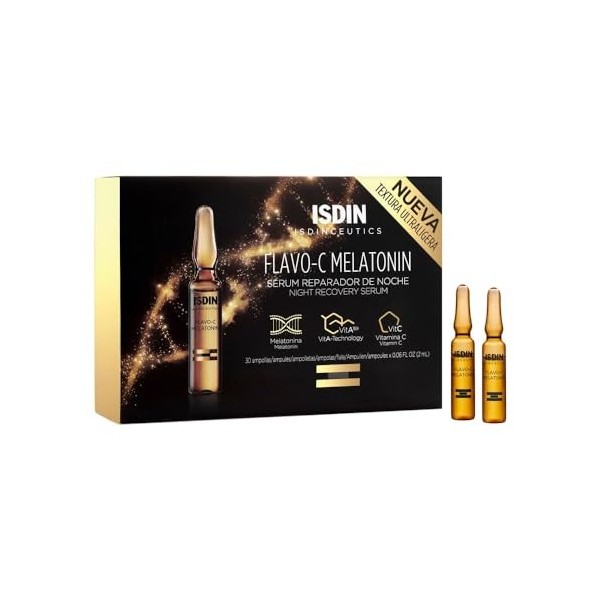 Flavo-c Melatonin Serum Reparateur Nuit 30 Unidoses De 2 ml Isdin