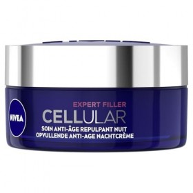 NIVEA – Crème Nuit Anti-Âge Repulpante, Hydratation Intense pour une Peau Raffermie 50 mL - Le Lot De 2