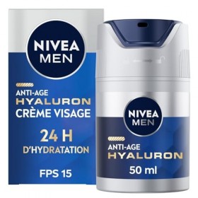 NIVEA – Soin Nuit Anti-Âge Homme, Hydratation Intense et Lutte Contre les Rides 50mL - Le Lot De 2