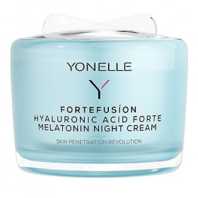 YONELLE FORTEFUSION Crème de nuit pour femme à la mélatonine et à lacide hyaluronique - Soin du visage pour tous les types d