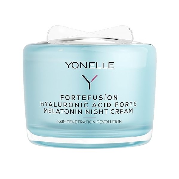 YONELLE FORTEFUSION Crème de nuit pour femme à la mélatonine et à lacide hyaluronique - Soin du visage pour tous les types d