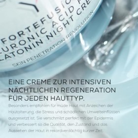 YONELLE FORTEFUSION Crème de nuit pour femme à la mélatonine et à lacide hyaluronique - Soin du visage pour tous les types d