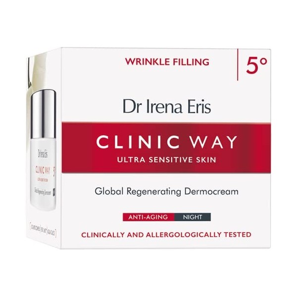Dr Irena Eris Clinic Way Dermo Crème régénérante globale 5° pour la nuit – 50 ml