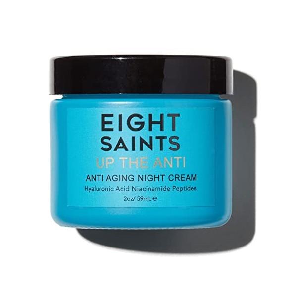 Eight Saints La crème hydratante anti-nuit pour le visage réduit les lignes fines et les rides, crème anti-âge naturelle et b