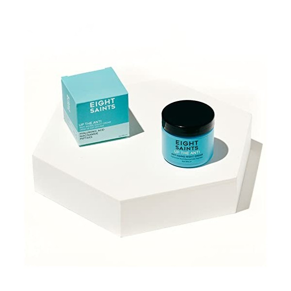 Eight Saints La crème hydratante anti-nuit pour le visage réduit les lignes fines et les rides, crème anti-âge naturelle et b