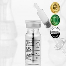 VT Cosmetics Reedle Shot 1300, Sérum de Nuit Intensif avec Cica et Acide Hyaluronique, Micro-Aiguilles pour Absorption Cutané