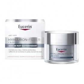 EUCERIN – Soin Nuit Anti-âge Hydratant Repulpant, Texture Riche au Hyaluron Pot 50 mL - Vendu par unité