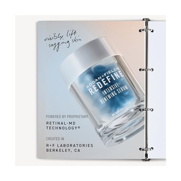 RODAN + FIELDS Redefine Sérum régénérant intensif | 60 capsules | Sérum de nuit au rétinol pour le soin de la peau | Vitamine