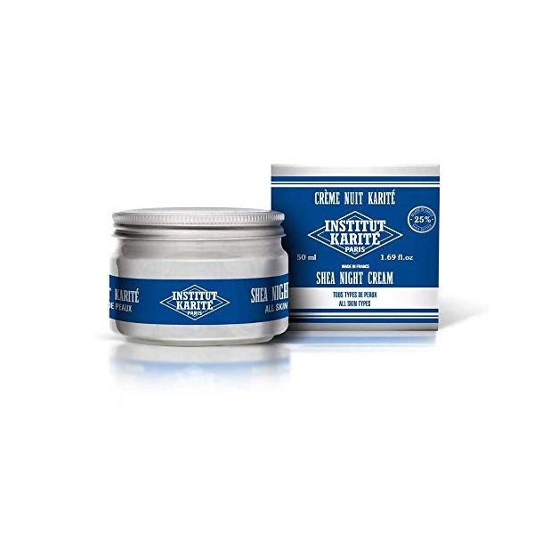 Institut Karité Paris – Crème Nuit Visage au Beurre de Karité 50ml – Hydratante & Raffermissante – Soin pour Tous Types de Pe...