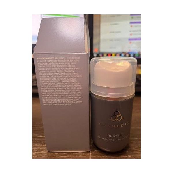 Cosmedix Resync - Revitalizing Night Cream - Restore Radiance and Revive Dull, Tired Skin - Vitamin C Reduces Redness and Enc...