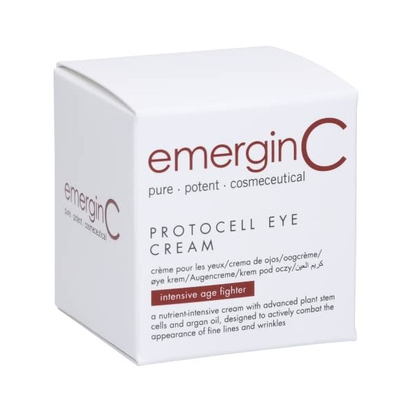 emerginC - Protocell, Plant Stem Cell Anti-Aging Eye Cream, Infused with Argan Oil and Apple Stem Cells for All Skin Types, 1