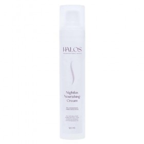 Halos Cosmetics Crème Visage Anti-Âge Nuit, Peptides, Acide Hyaluronique, Karité et Argan, 50 ml, Hydratante Raffermissante, 