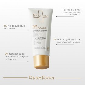 Laboratoires DermEden Protocole Anti-tâches - 2 Crèmes Jour, 1 Crème Nuit et Concentré Anti-Taches TXA 3x10ml - Fabrication F