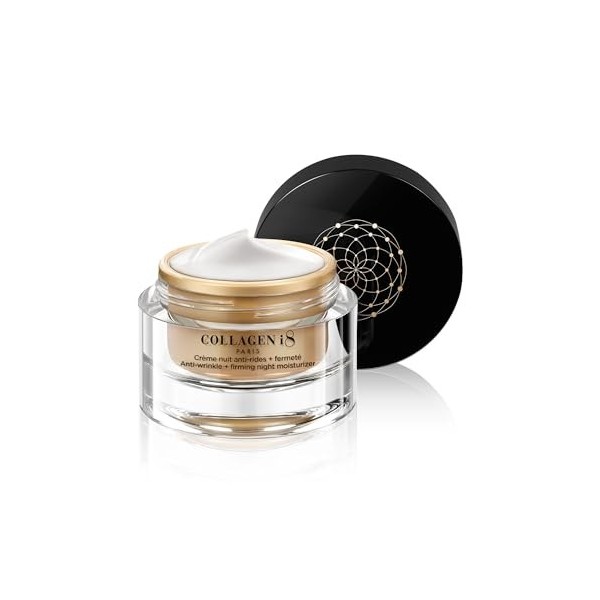 COLLAGEN i8 - Crème de nuit anti-rides + fermeté - Collagène + Diamant - 50 mL