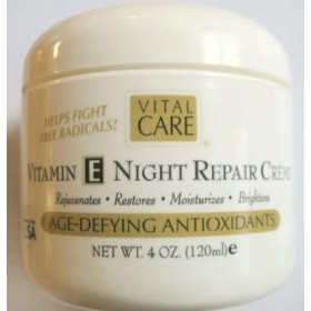 Vital Care Vitamin E Night Repair Creme Age-defying Antioxidants 4 Oz. Pack of 4 by Vital Care
